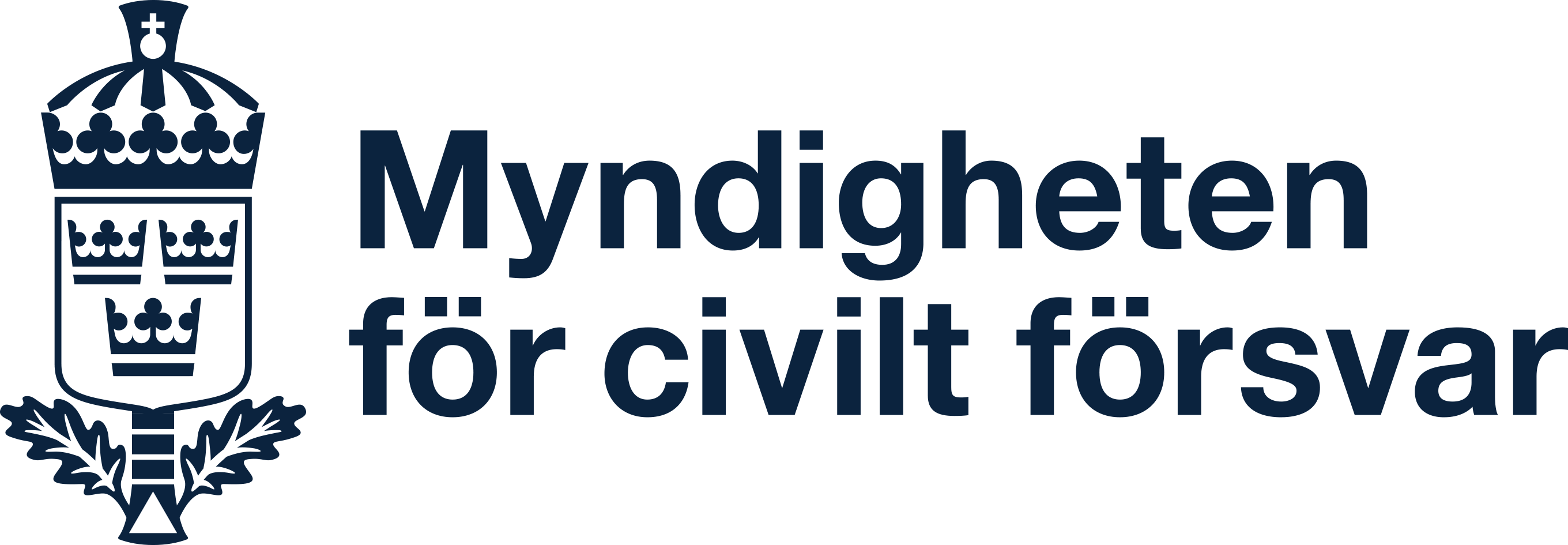 Logotyp för Myndigheten för civilt försvar, länk till startsidan